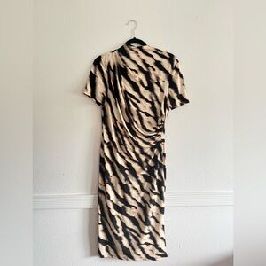Maggy London Black and Zebra Patterned Dress